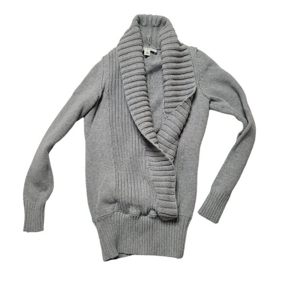 Banana Republic Sweaters - Banana Republic Womens XS Gray Cotton Blend Shawl Collar Cardigan Sweater